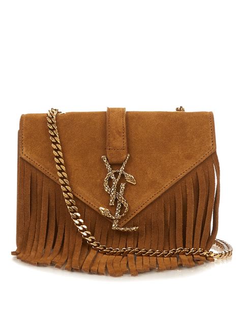 saint laurent brown suede bag|saint laurent handbags.